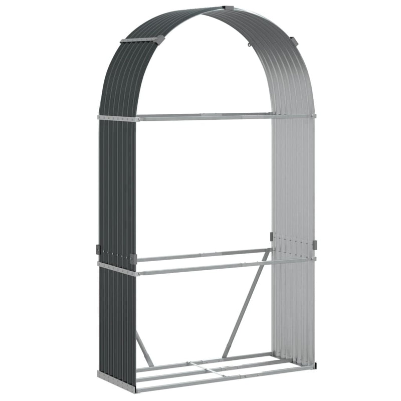 vidaXL Log Holder Anthracite 120x45x210 cm Galvanised Steel