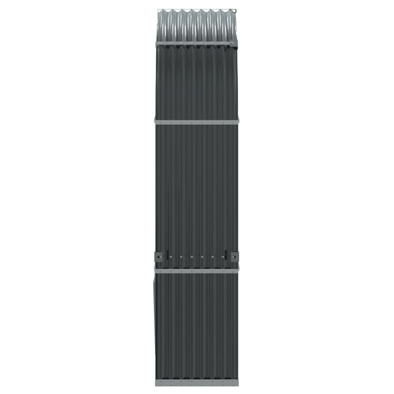 vidaXL Log Holder Anthracite 120x45x210 cm Galvanised Steel