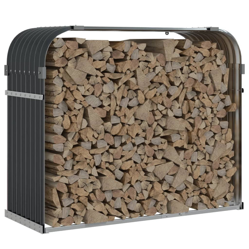 vidaXL Log Holder Anthracite 120x45x100 cm Galvanised Steel