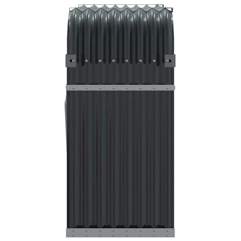 vidaXL Log Holder Anthracite 120x45x100 cm Galvanised Steel