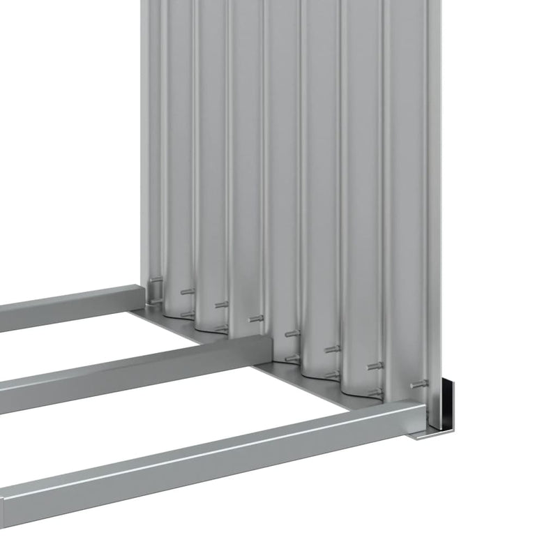 vidaXL Log Holder Anthracite 120x45x100 cm Galvanised Steel