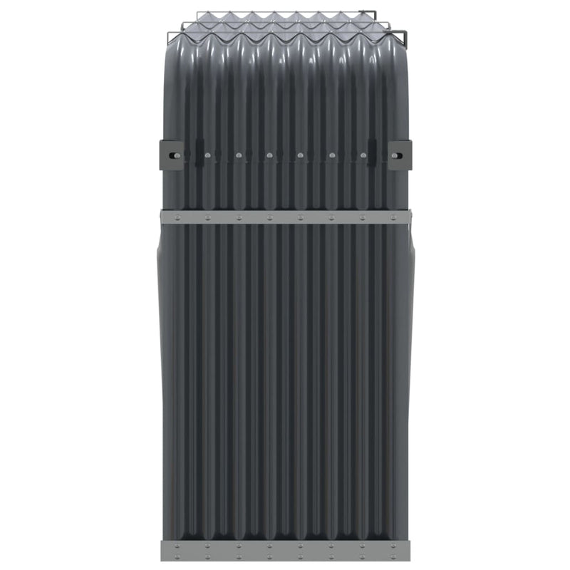 vidaXL Log Holder Anthracite 180x45x100 cm Galvanised Steel