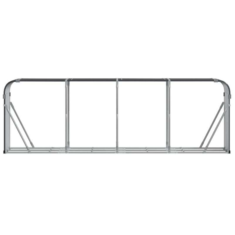 vidaXL Log Holder Anthracite 300x45x100 cm Galvanised Steel