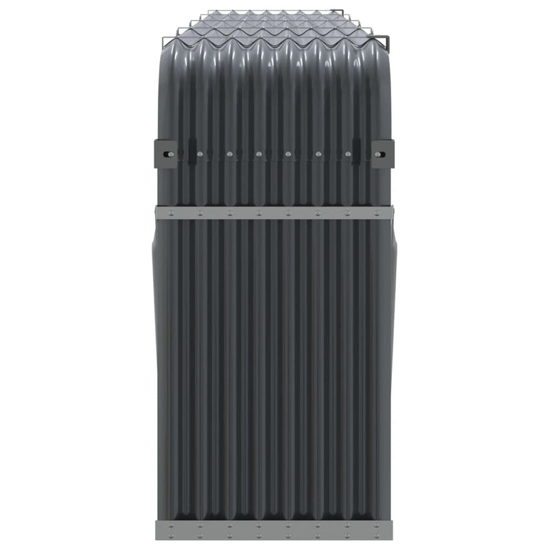 vidaXL Log Holder Anthracite 300x45x100 cm Galvanised Steel