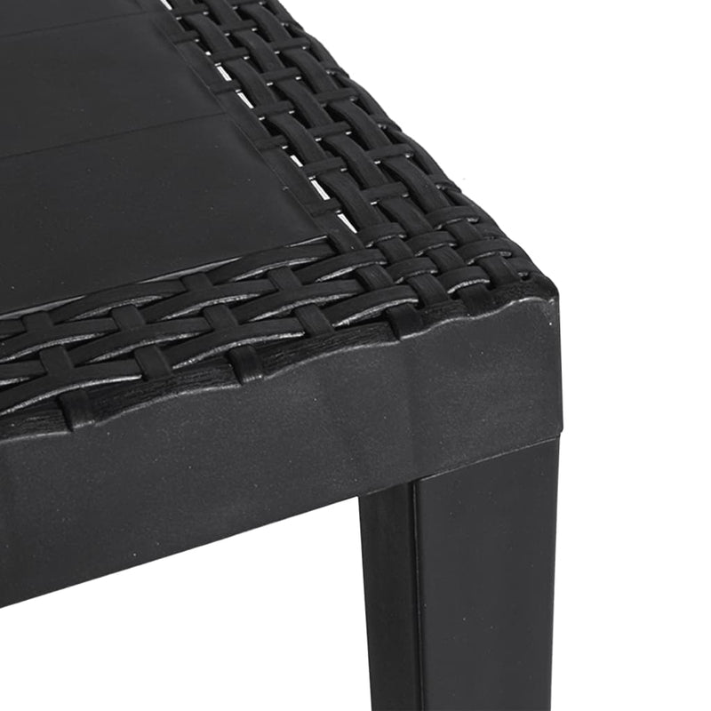 vidaXL Garden Table Anthracite 59x47x40 cm PP