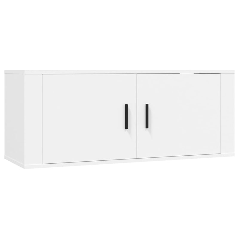 vidaXL 4 Piece TV Cabinet Set White Engineered Wood