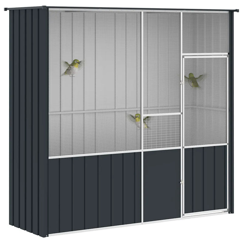 Bird Cage Anthracite 215x78x200 cm Galvanised Steel