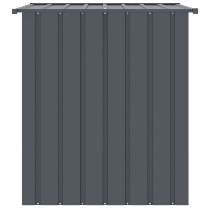 vidaXL Dog House with Roof Black 110x103x109 cm Galvanised Steel
