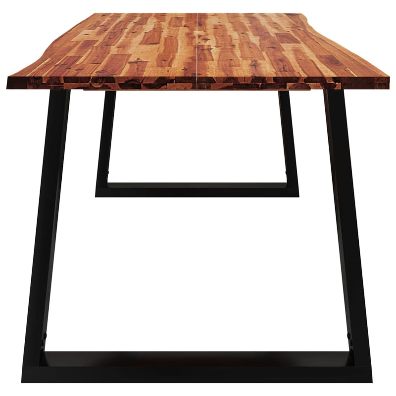 vidaXL Dining Table with Live Edge 180x90x75 cm Solid Wood Acacia