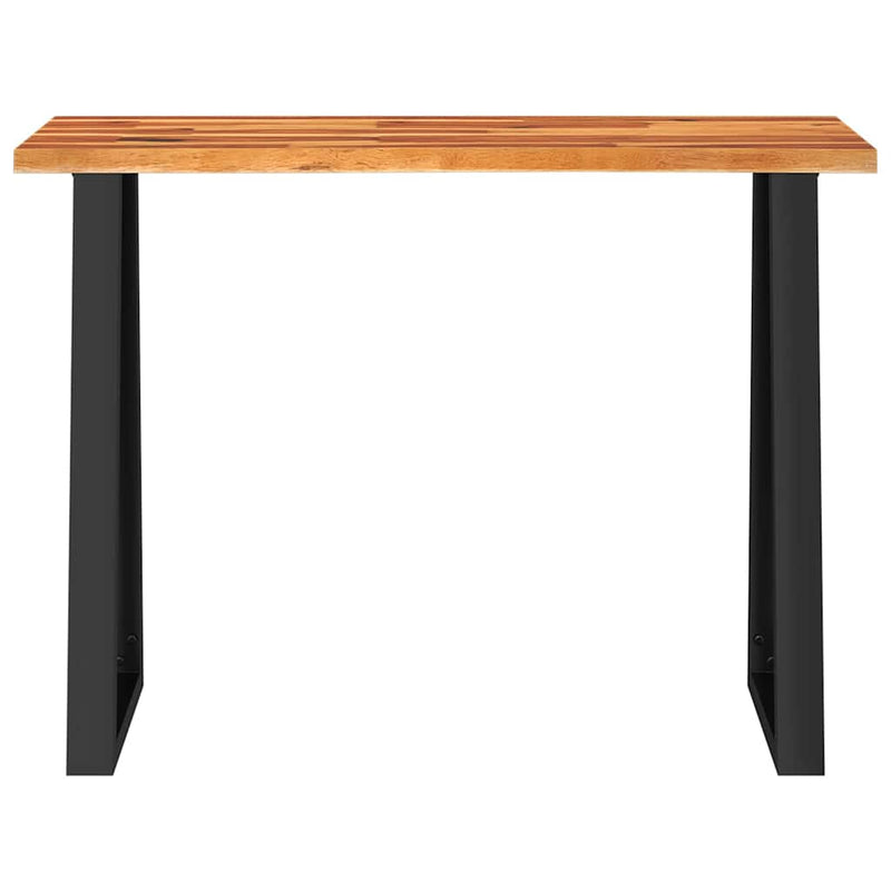 vidaXL Console Table with Live Edge 110x35x80 cm Solid Wood Acacia
