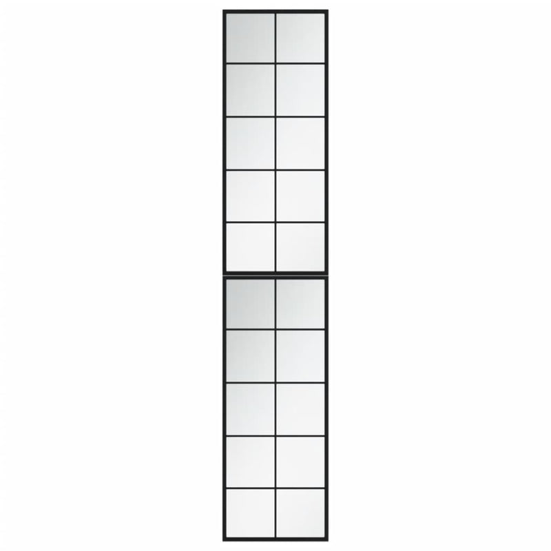 vidaXL Wall Mirrors 2 pcs Black 100x40 cm Metal