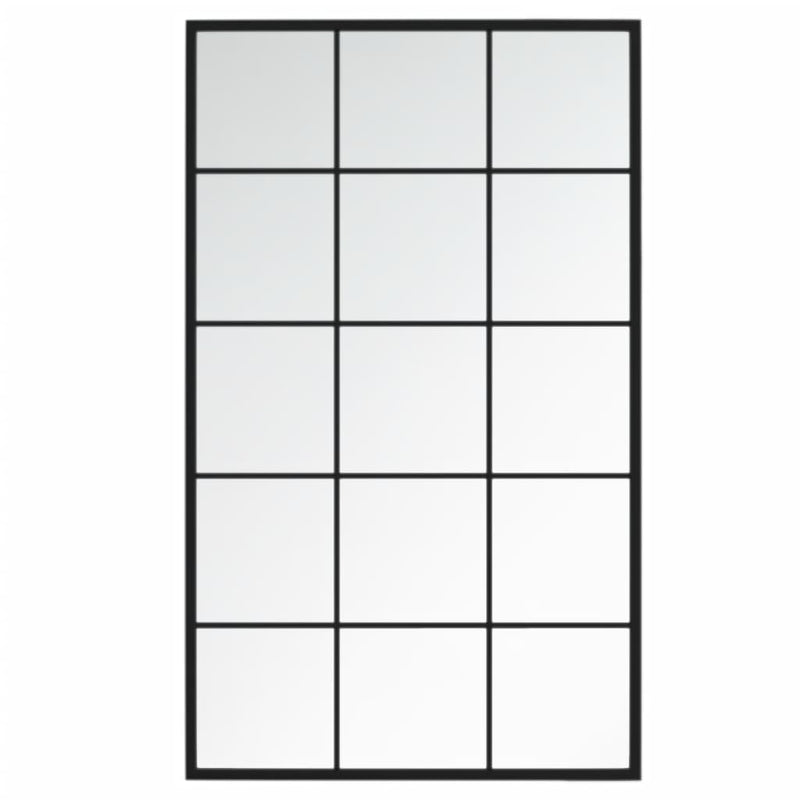 vidaXL Wall Mirrors 2 pcs Black 100x60 cm Metal