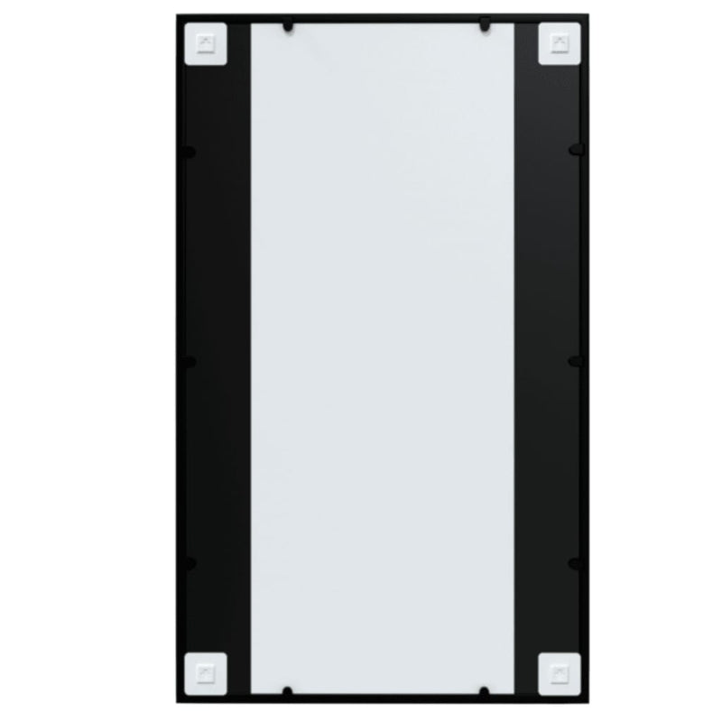 vidaXL Wall Mirrors 2 pcs Black 100x60 cm Metal