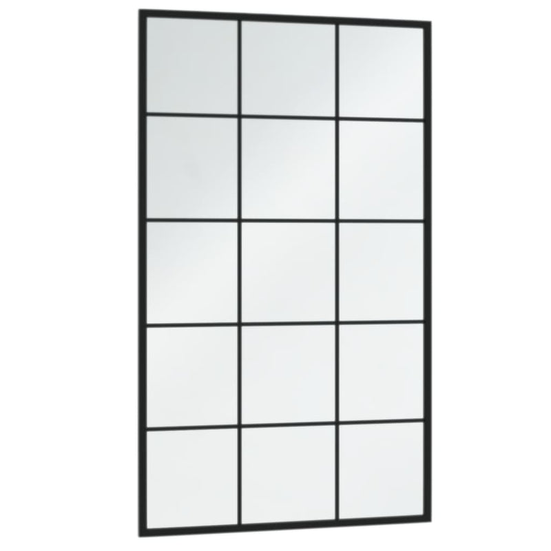 vidaXL Wall Mirrors 6 pcs Black 100x60 cm Metal