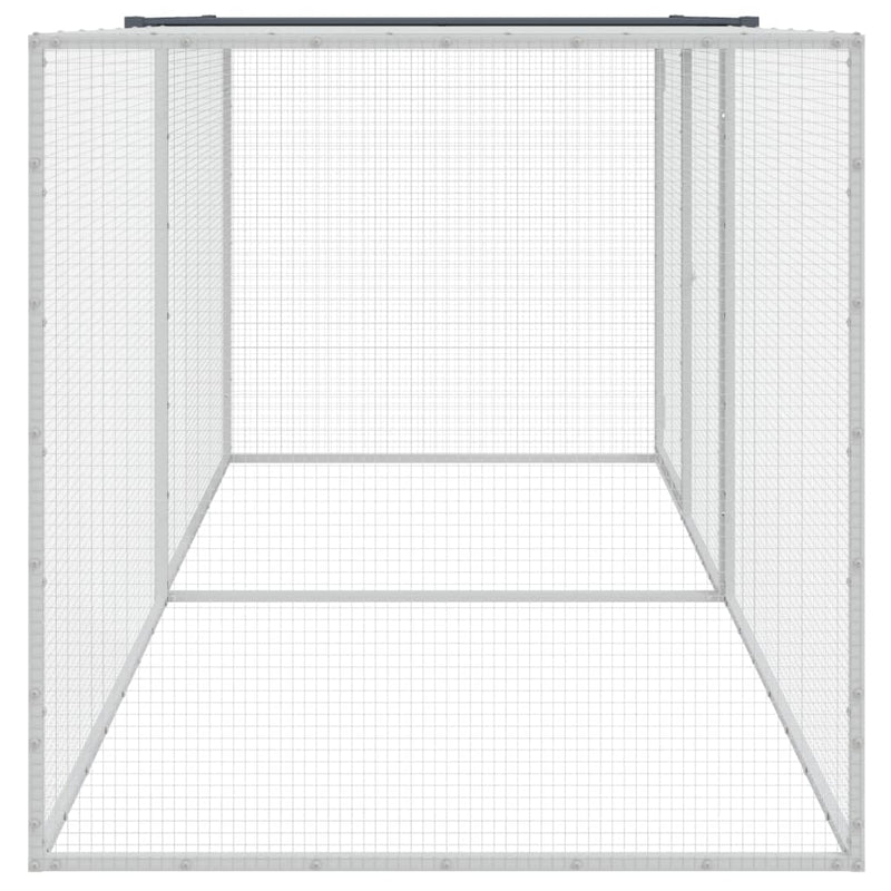 vidaXL Chicken Cage with Roof Anthracite 203x98x90 cm Galvanised Steel
