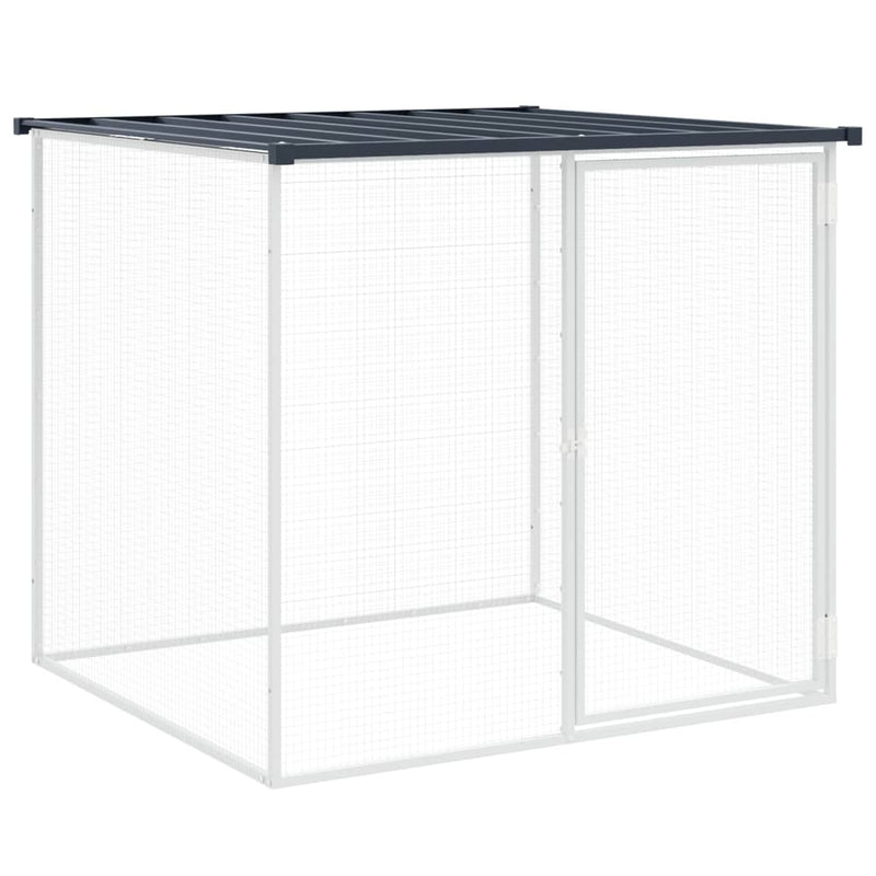 vidaXL Chicken Cage with Roof Anthracite 403x98x90 cm Galvanised Steel