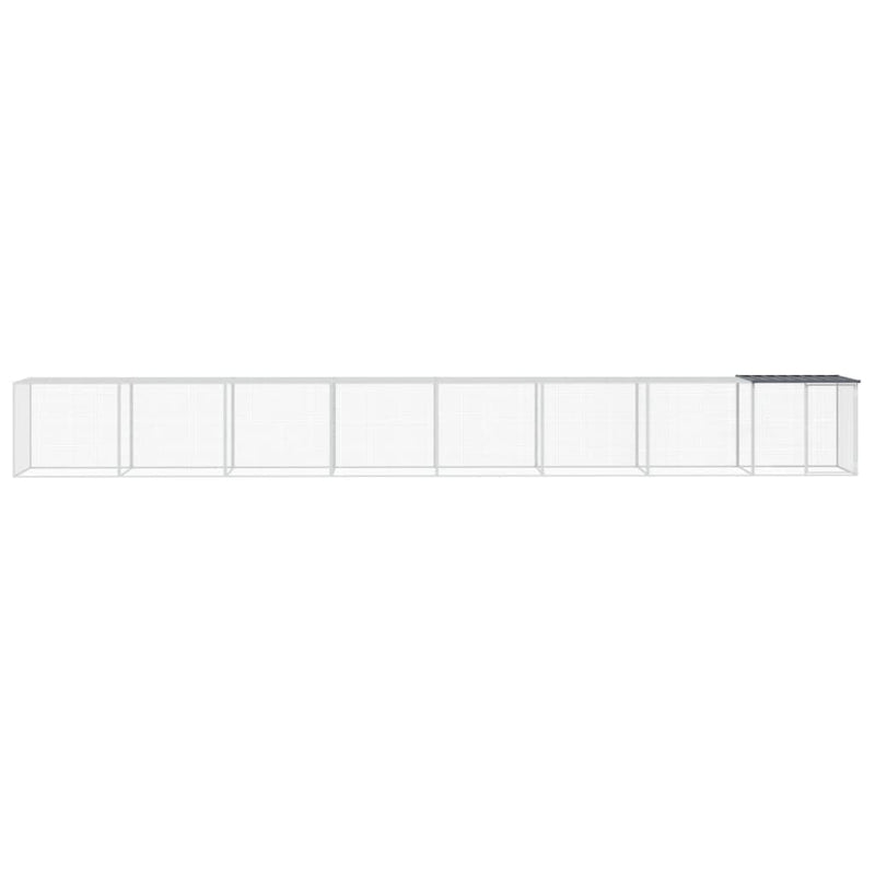 vidaXL Chicken Cage with Roof Anthracite 803x98x90 cm Galvanised Steel
