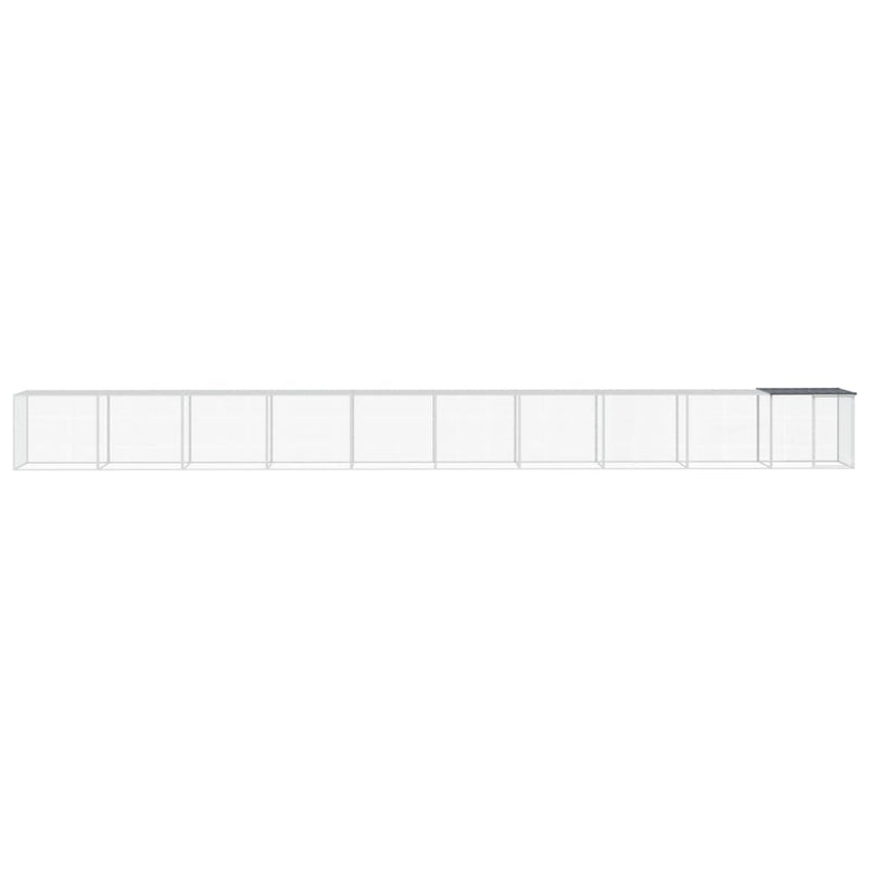 vidaXL Chicken Cage with Roof Anthracite 1003x98x90 cm Galvanised Steel