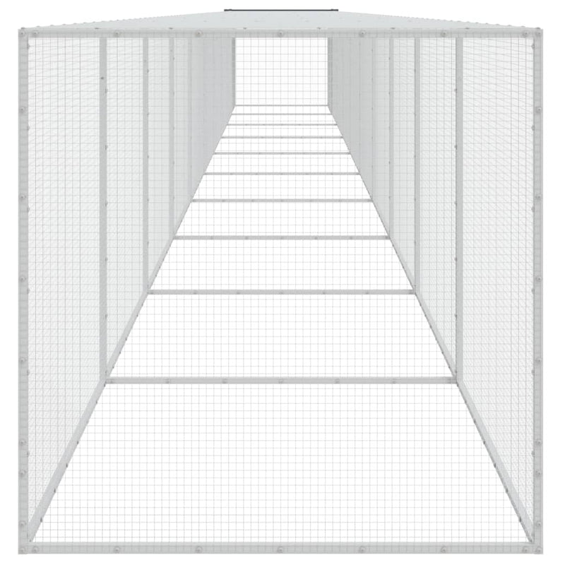vidaXL Chicken Cage with Roof Anthracite 1003x98x90 cm Galvanised Steel