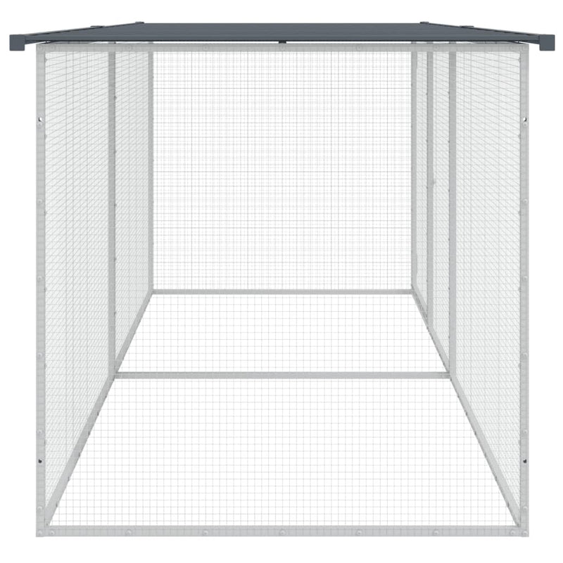 vidaXL Chicken Cage with Roof Anthracite 203x98x90 cm Galvanised Steel
