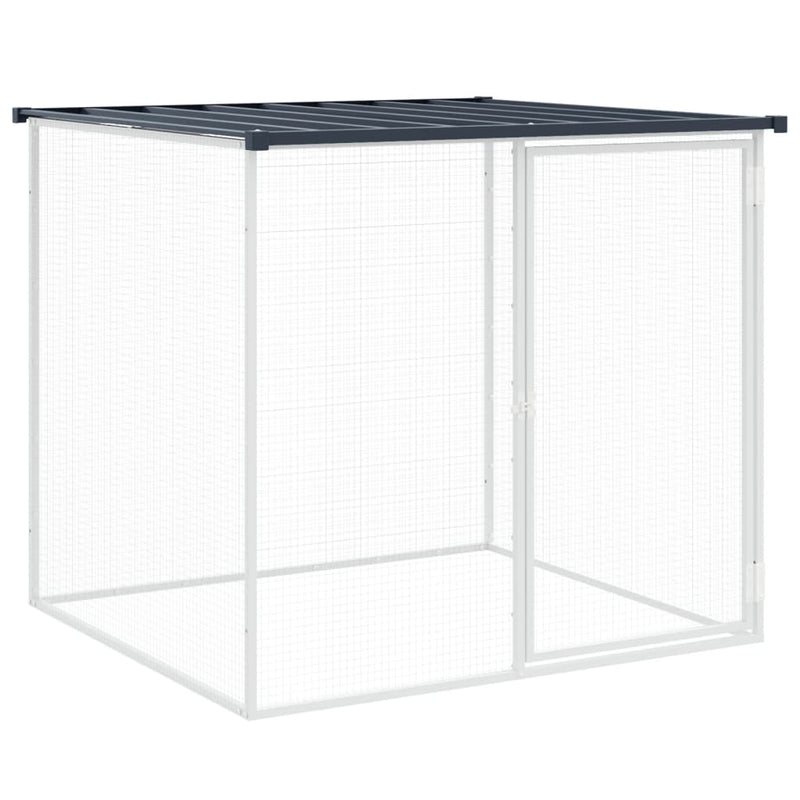 Chicken Cage with Roof Anthracite 403x98x90 cm Galvanised Steel