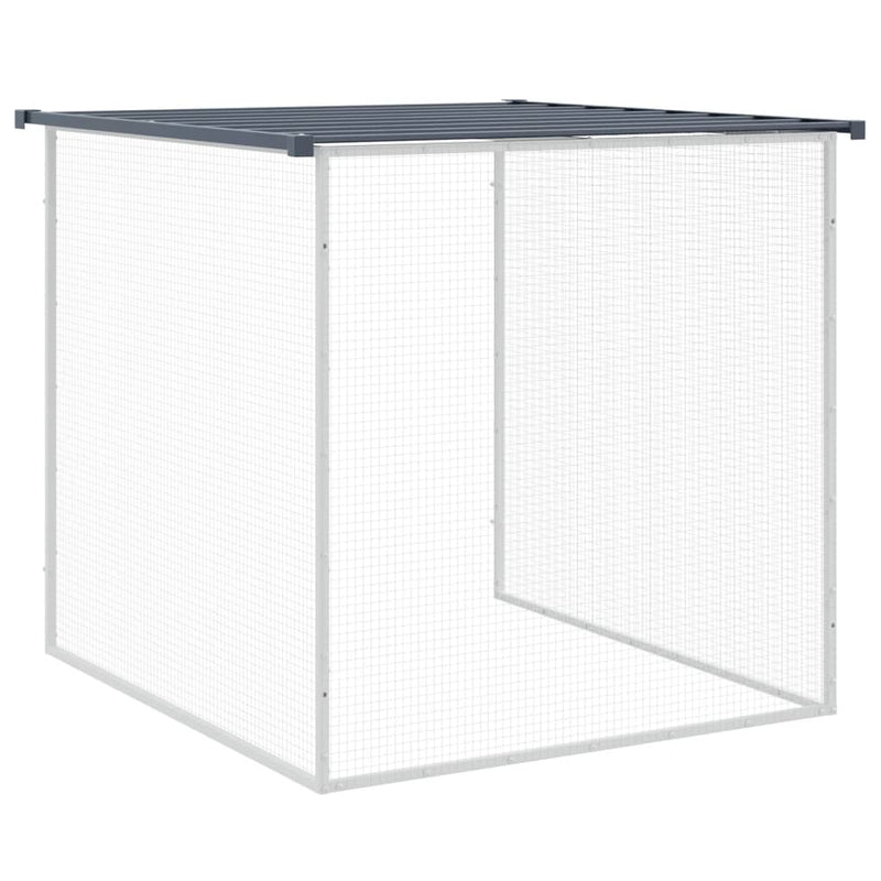 vidaXL Chicken Cage with Roof Anthracite 403x98x90 cm Galvanised Steel