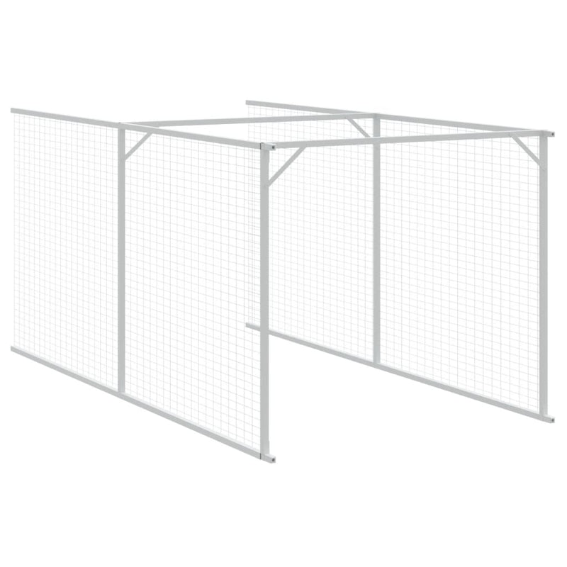 vidaXL Dog House with Roof Anthracite 117x609x123 cm Galvanised Steel