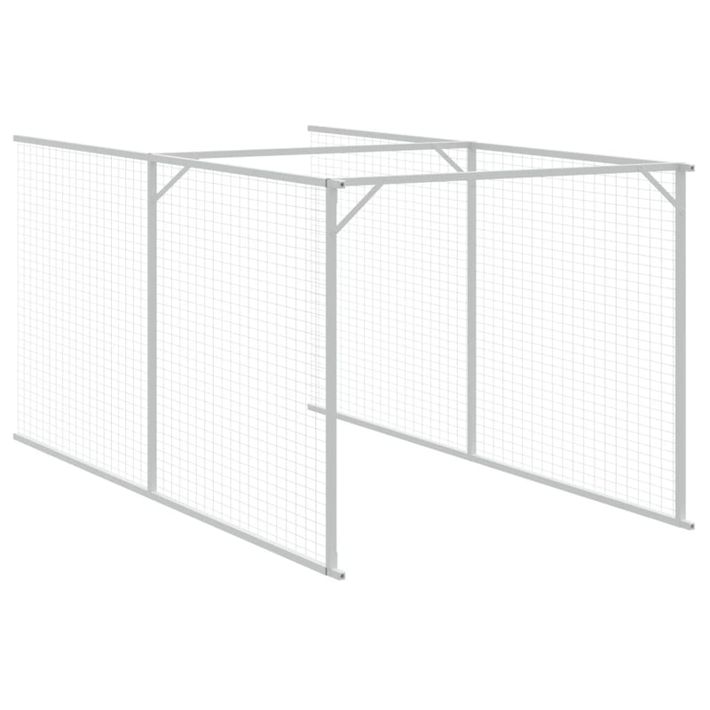 vidaXL Dog House with Roof Anthracite 117x813x123 cm Galvanised Steel