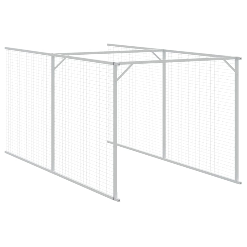 vidaXL Dog House with Roof Anthracite 117x1017x123 cm Galvanised Steel