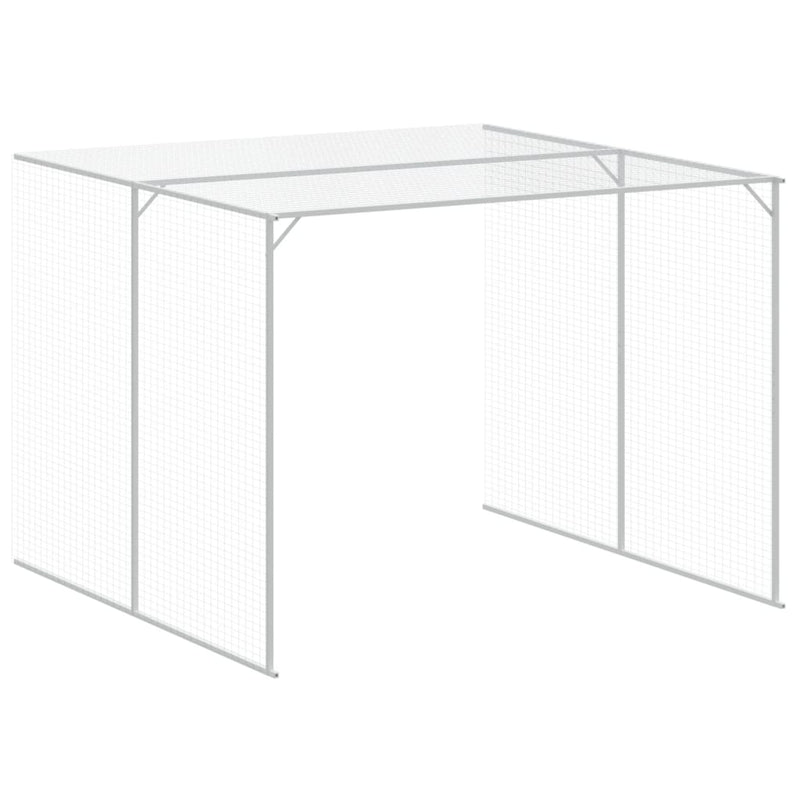 vidaXL Dog House with Run Anthracite 214x865x181 cm Galvanised Steel