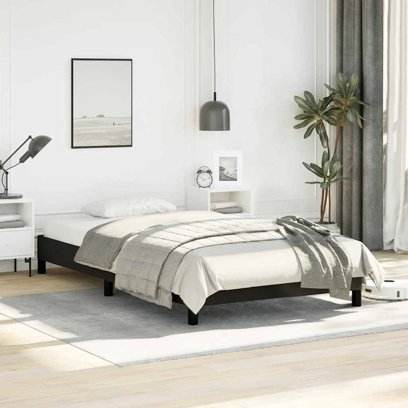 vidaXL Bed Frame without Mattress Black King Single Faux Leather