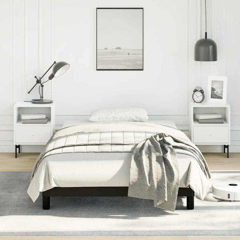 vidaXL Bed Frame without Mattress Black King Single Faux Leather