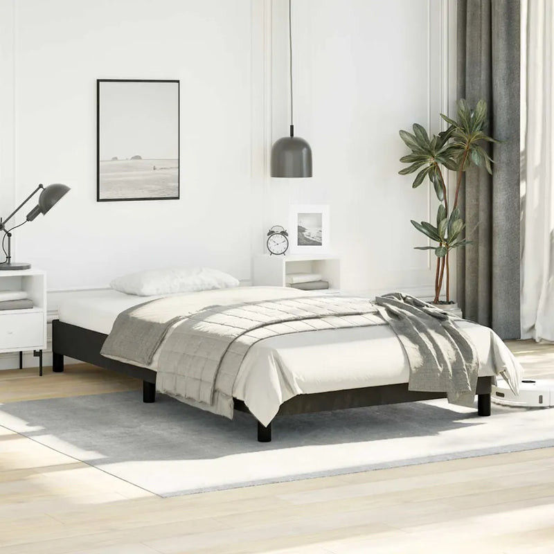 Bed Frame without Mattress Black King Single Velvet