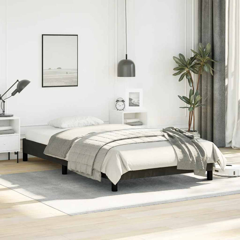vidaXL Bed Frame without Mattress Black King Single Velvet