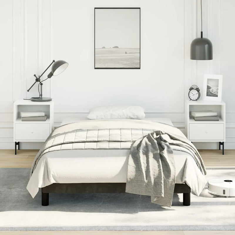 Bed Frame without Mattress Black King Single Velvet