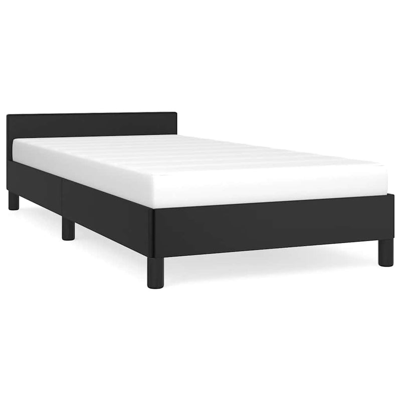 vidaXL Bed Frame without Mattress Black King Single Size Faux Leather