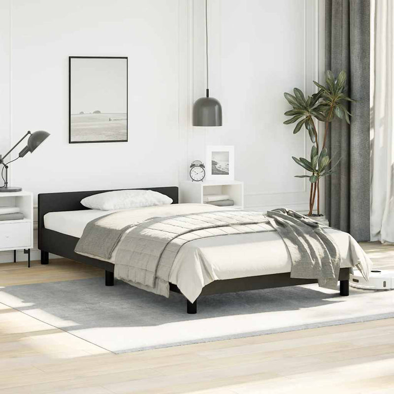 vidaXL Bed Frame without Mattress Black King Single Size Faux Leather