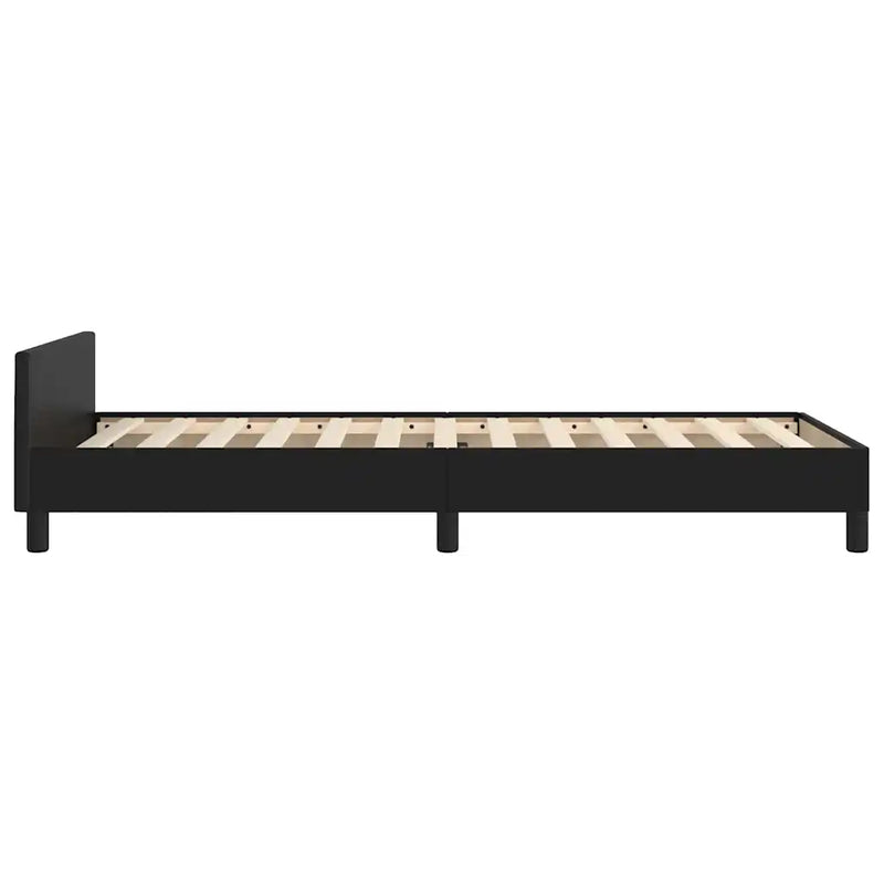 Bed Frame without Mattress Black King Single Size Faux Leather