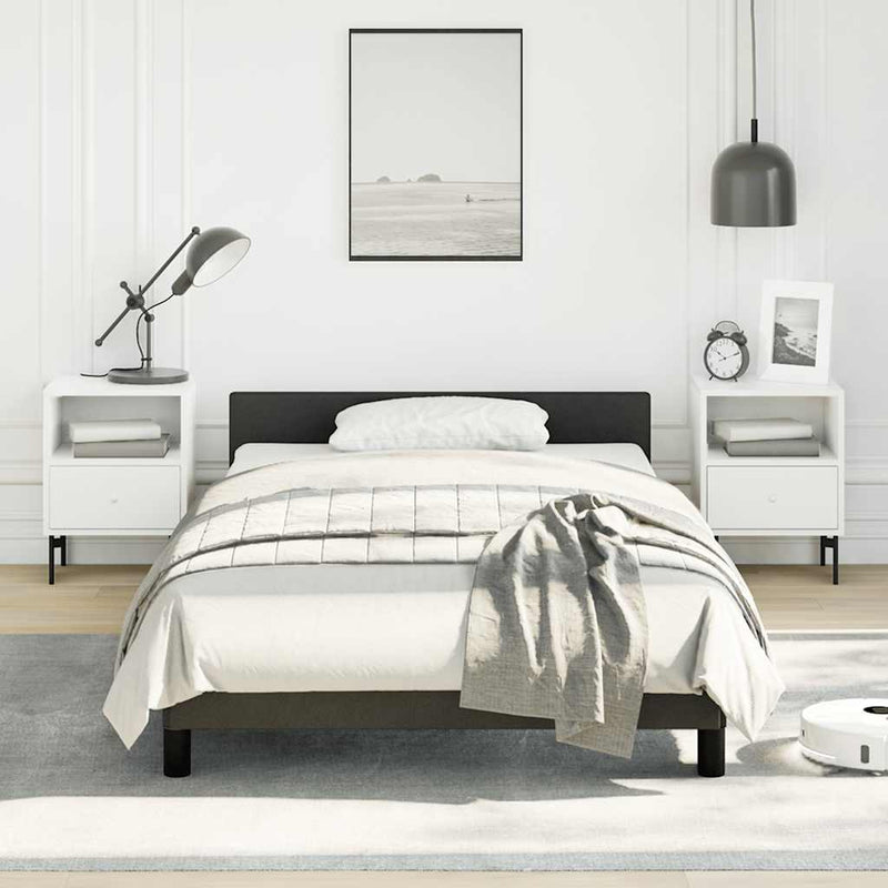 vidaXL Bed Frame without Mattress Black King Single Size Faux Leather