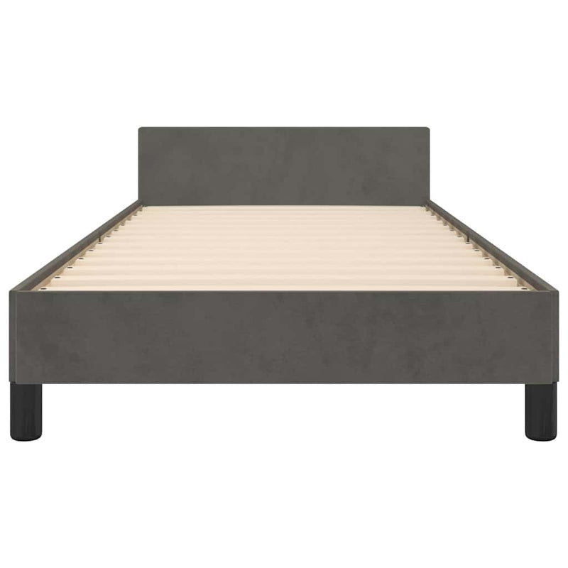vidaXL Bed Frame without Mattress Dark Grey King Single Size Velvet