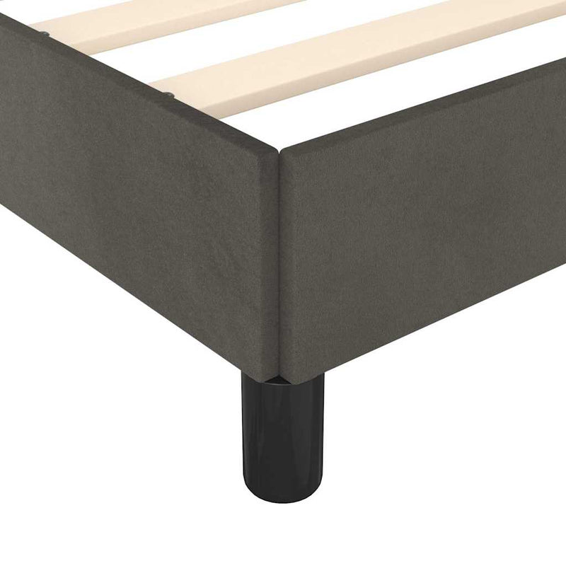 vidaXL Bed Frame without Mattress Dark Grey King Single Size Velvet