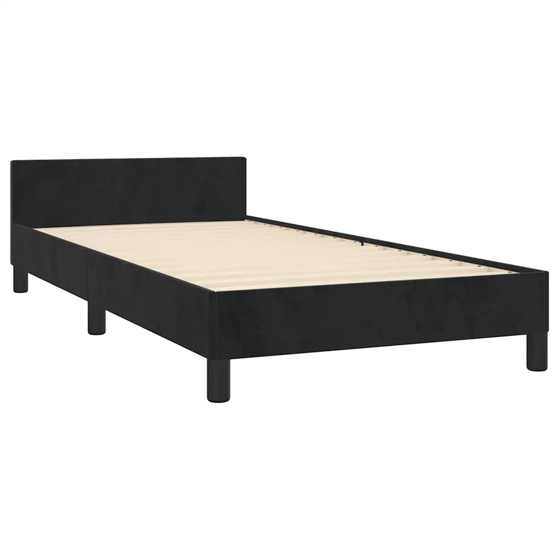 Bed Frame without Mattress Black King Single Size Velvet