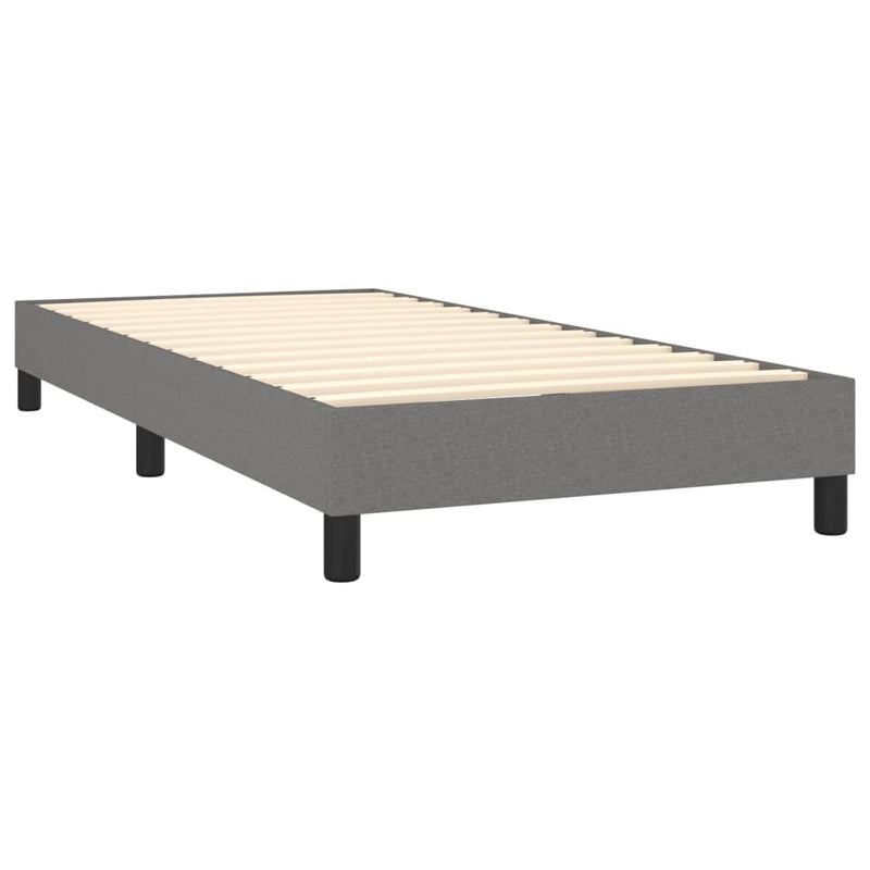 vidaXL Box Spring Bed without Mattress Dark Grey King Single Size Fabric
