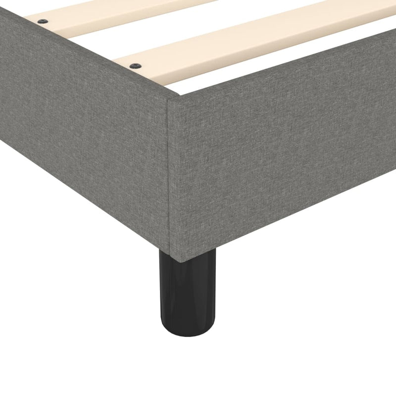 vidaXL Box Spring Bed without Mattress Dark Grey King Single Size Fabric