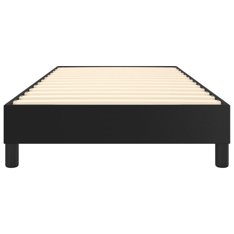 vidaXL Box Spring Bed without Mattress Black King Single Size Faux Leather