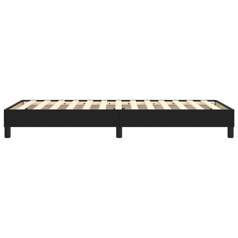 vidaXL Box Spring Bed without Mattress Black King Single Size Faux Leather