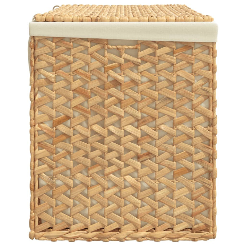 vidaXL Laundry Basket with 3 Sections 75x42.5x52 cm Water Hyacinth