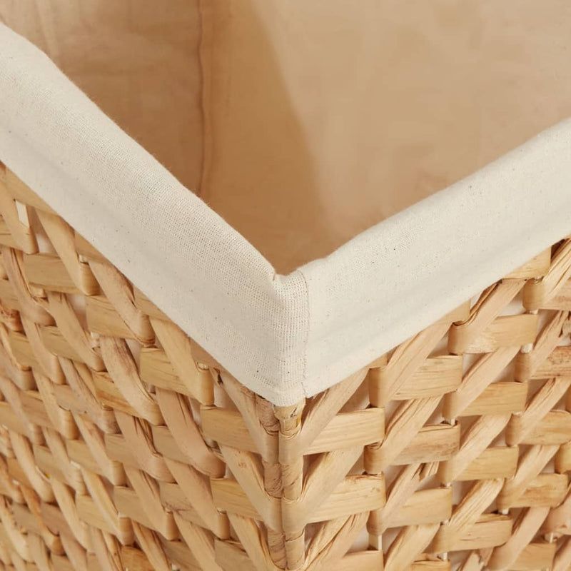 vidaXL Laundry Basket with 3 Sections 75x42.5x52 cm Water Hyacinth