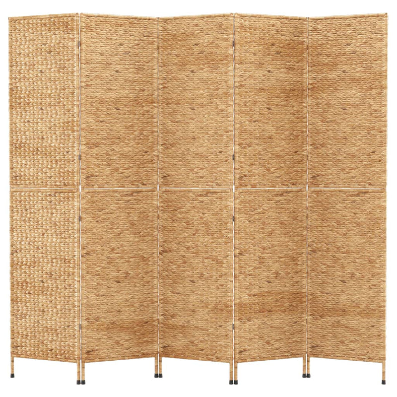 Room Divider 5-Panel 205x180 cm Water Hyacinth