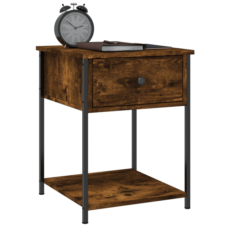 vidaXL Bedside Tables 2 pcs Smoked Oak 44x45x58 cm Engineered Wood